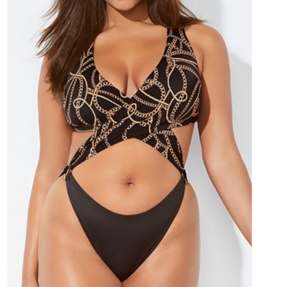 Ashley Graham Other - ashley graham NOTORIOUS cutout MONOKINI swim 47n3*